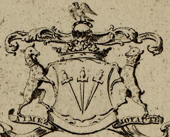 1751 Kitchin Map Charles Pawlet Blazon 